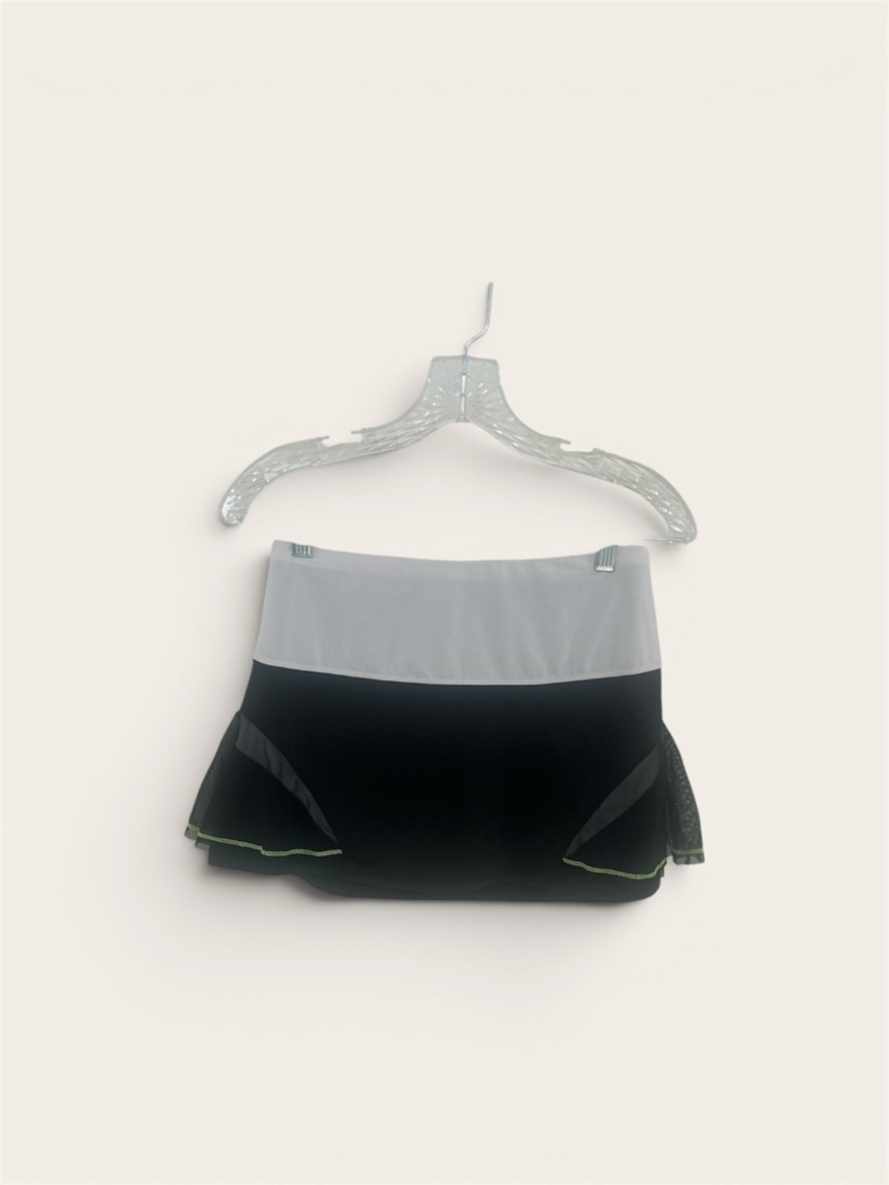 Lucky in Love Black and White Tennis Skort with Yellow Accent Thread